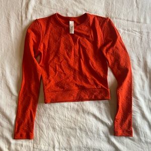 Seea Palomar crop top rash guard orange size S